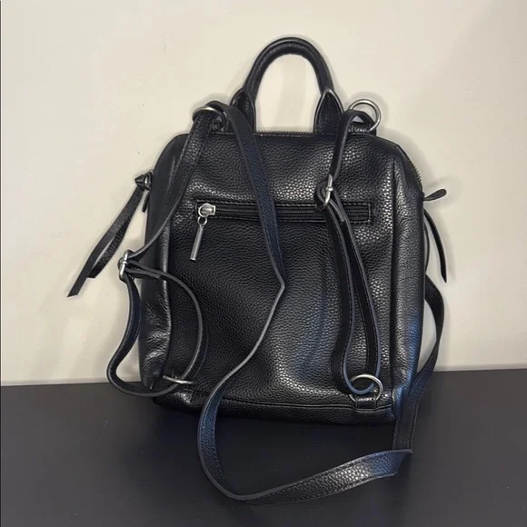 The Sak Black Leather Loyola Mini Convertible Crossbody/Backpack - Picture 2 of 3